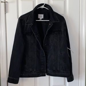 Old Navy Black Light Washed Jean Jacket Women’s XL